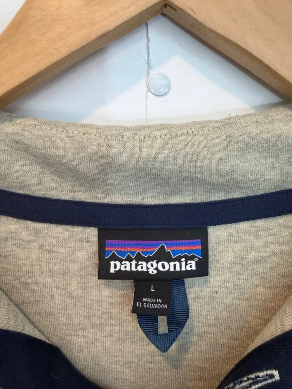 Patagonia Men's Shearling Button Pullover Sweatshirt Size Large Oatmeal Heather